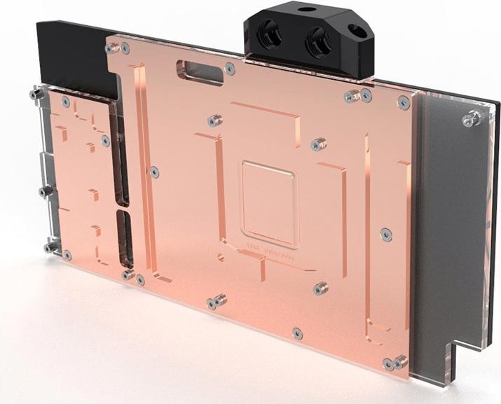 Actual product image Aqua Computer kryographics NEXT RTX 3080 / 3090 Strix GPU Water Cooler - Copper + Acrylic