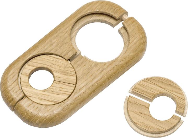Produktbild Haro Heizkörperrosette (Doppelrosette) ø 3/8 mm 19/58 mm, Massivholz Eiche lackiert