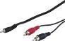 Actual product image Goobay Audio adapter cable AUX, 3.5 mm jack to stereo RCA plug, CU (10 m)