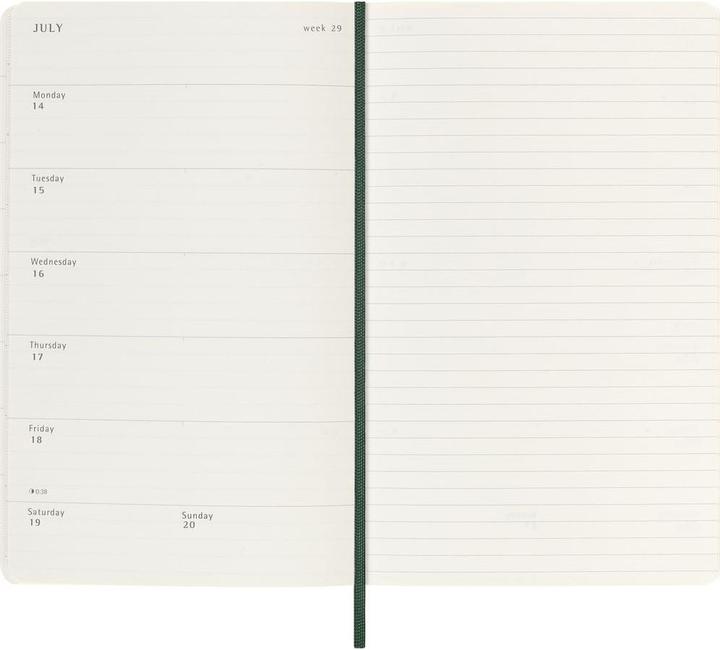 Produktbild Moleskine Wochen-Notizkalender (13 x 21 cm, Englisch)