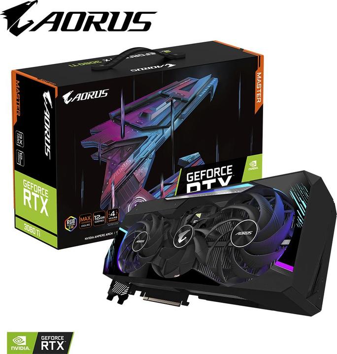 Actual product image Gigabyte AORUS GeForce RTX 3080 Ti MASTER 12G LHR (12 GB)