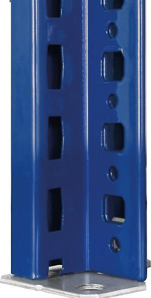 Produktbild eurokraft pro Lager-Steckregal, Regalständer blau, HxB 2000x1300, Boden verzinkt, GR, T 300