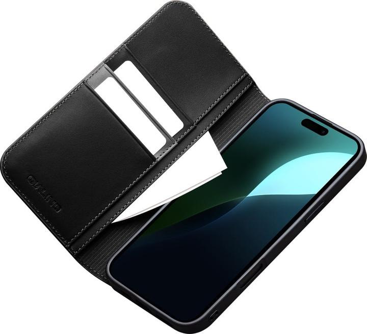 Produktbild QiAlino Hülle Flip Mattschwarz (Apple iPhone 16)