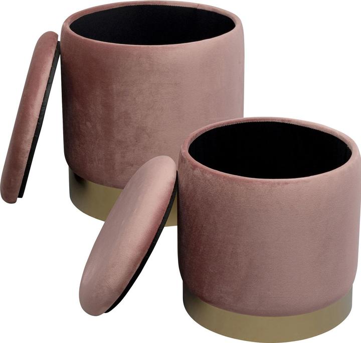 Produktbild Kare Design Hocker Cherry Storage Rose Brass (2/Set)