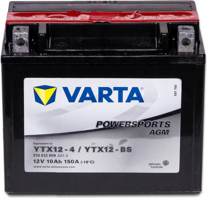 Actual product image Varta Motorcycle battery AGM 10AH (12 V, 10 Ah, 150 A)