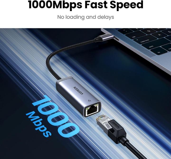 Actual product image Ugreen USB-C to RJ45 Netzwerkadapter (USB-C, RJ45 (1x))