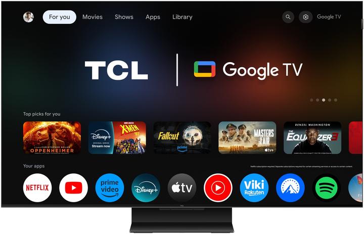 Immagine prodotto TCL Serie C7K Smart TV QD-MiniLED 4K 50" 50C7K, audio Onkyo 2.0, Dolby Vision IQ & Atmos, Google TV (50", Mini-LED, 4K, 2025)