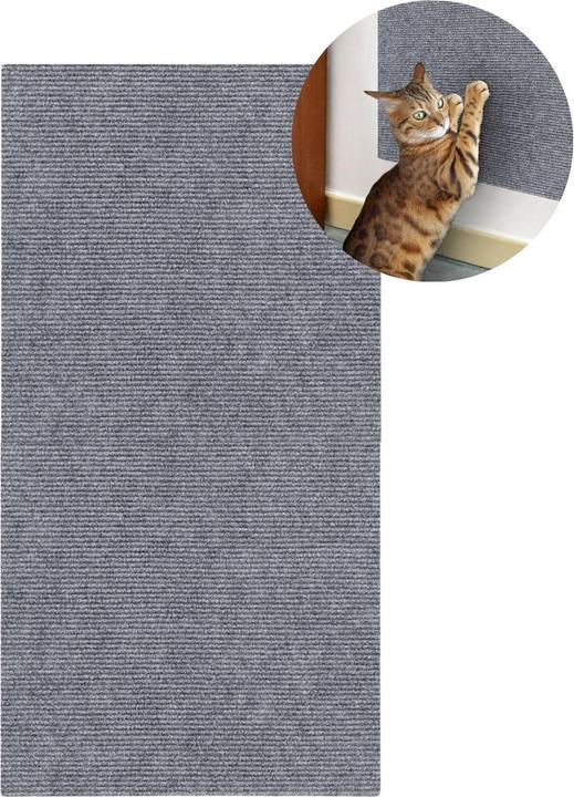 Produktbild Hermex Kratzmatte für Katzen Klettermatte Kratzschutz Kratzbrett Kratzwand (0.40 cm, Hellgrau)