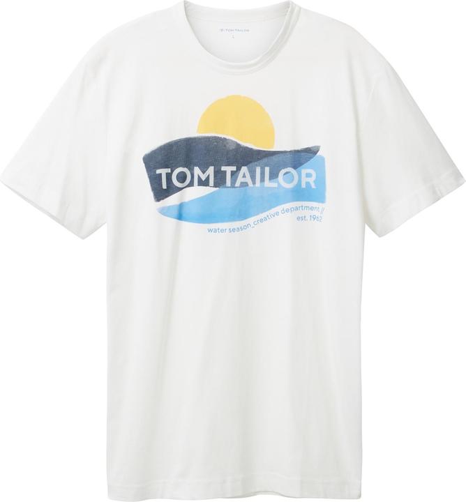 Image du produit Tom Tailor T-Shirt Kurzarmshirt gepunktet mit Brusttasche (M)