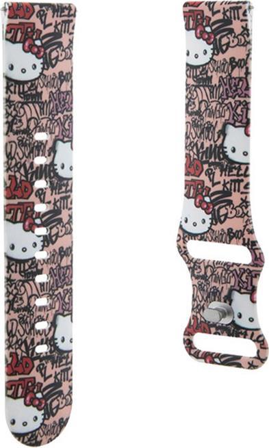 Immagine prodotto Hello Kitty Pasek Uniwersalny HKUWLSDGPTP Tag in silicone Graffiti różowy/cinturino rosa 22mm