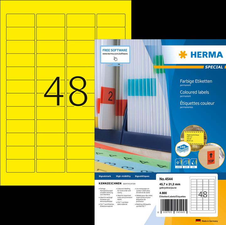 Immagine prodotto HERMA Etichette colorate A4