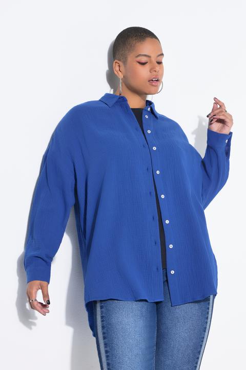 Produktbild Studio Untold Musselin Bluse, oversized, Hemdkragen, Langarm (42, 44)