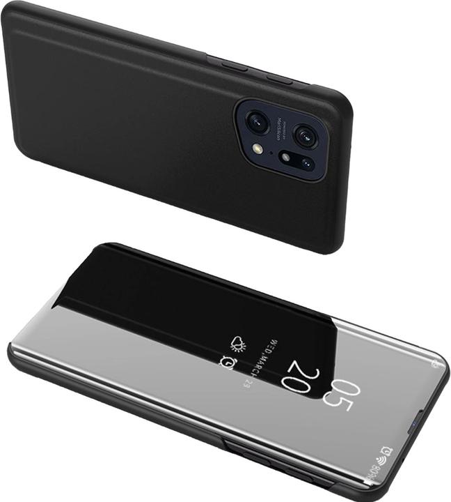 Produktbild Hurtel Clear View Case Hülle für Oppo Find X5 Pro Hülle mit Klappe schwarz (Oppo Find X5 Pro)