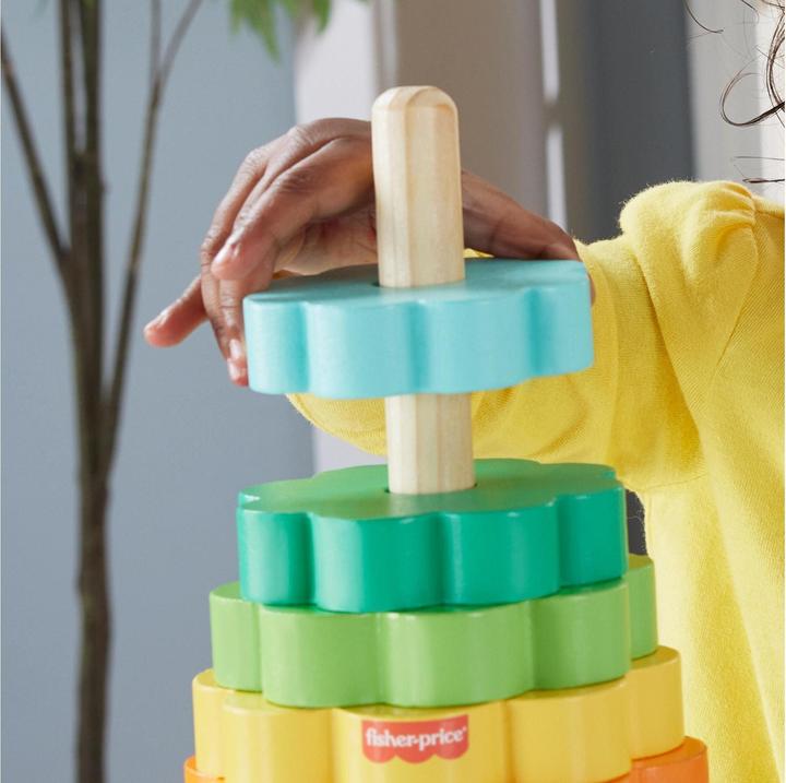 Produktbild Fisher-Price Buntes Holz-Ringstapelset