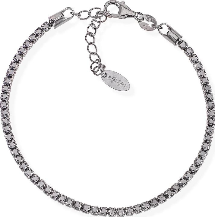 Immagine prodotto Amen Bracciale moderno in argento con zirconi Tennis BTNN16 (L) (16 cm, Argento 925)
