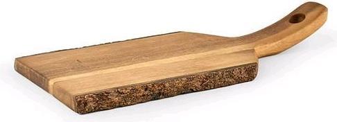 Image du produit Lilie Planche à découper en bois avec poignée et croûte 300 x 120 x 45 mm