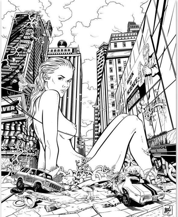 Immagine prodotto Trenddeko Drawstore - Disastro Pin Up Piante (240 x 300 cm)