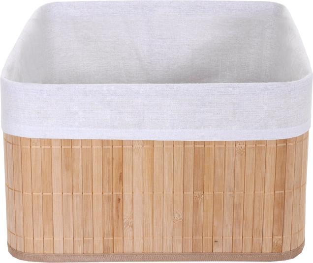 Image du produit Swisshandel24 2x Panier de rangement, Panier de rangement Boîte de tri Panier d'étagère, Bambou - Couleur