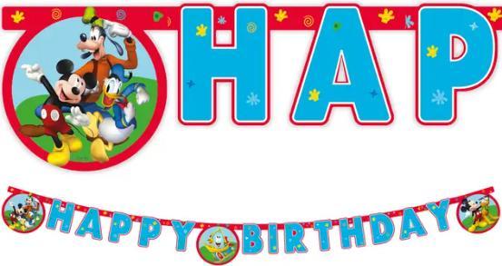 Actual product image Qualatex Guirlande d'anniversaire Mickey Mouse