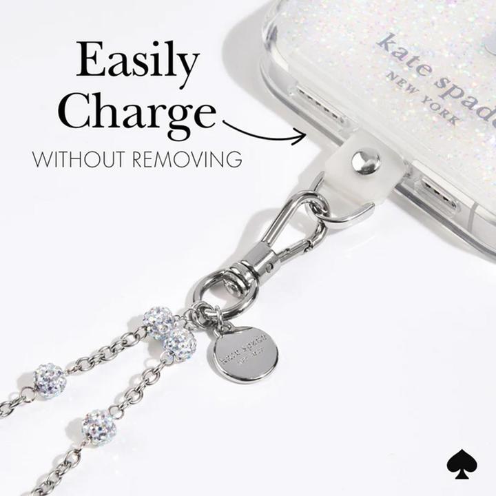Immagine prodotto Kate Spade Universal Phone Charm Wristlet – Universelles Telefonband (Dazzle Chain Silver)