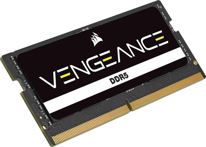 Image du produit Corsair DDR5, 5200MT/s 32Go 1 x32Go SODIMM, sans tampon, 44-44-44-84, Black PCB, Std PMIC, 1.1V, VENGEANCE (1 x 32GB, 5200 MHz, RAM DDR5, SO-DIMM)