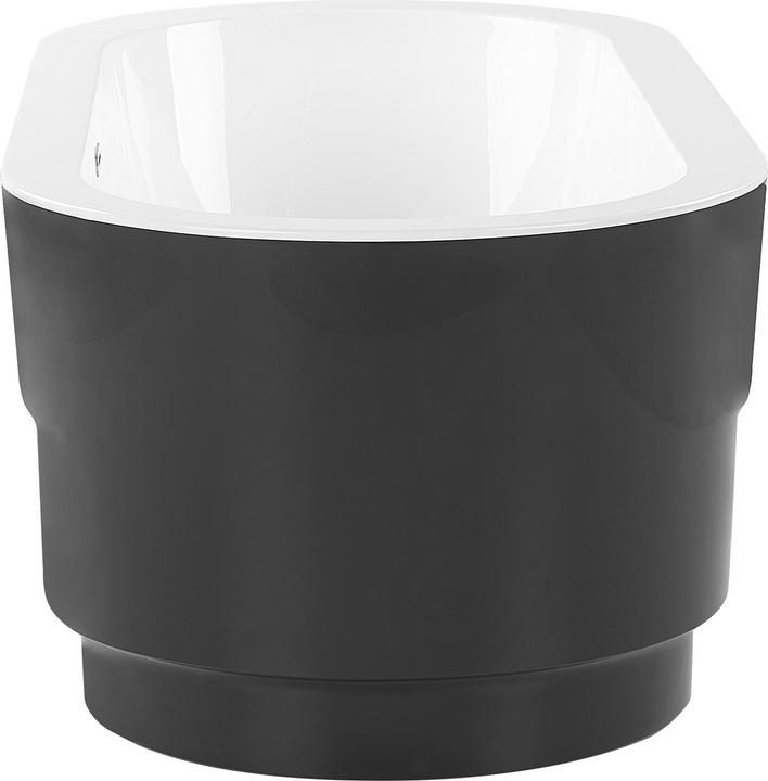 Actual product image Beliani Bathtub free-standing black oval 170 x 80 cm EMPRESA (214 l, 80 cm)
