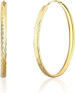 JVD Timeless gold-plated hoop earrings SVLE0206XD5GO - Diameter: 4 cm