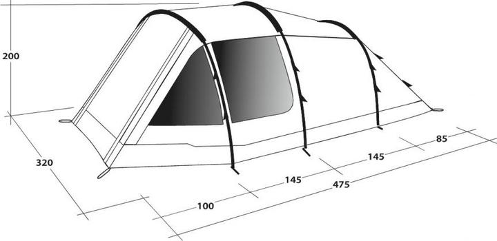 Produktbild Outwell Dash 5 Zelt (Tunnelzelt, 11.10 kg, 5 Personen)