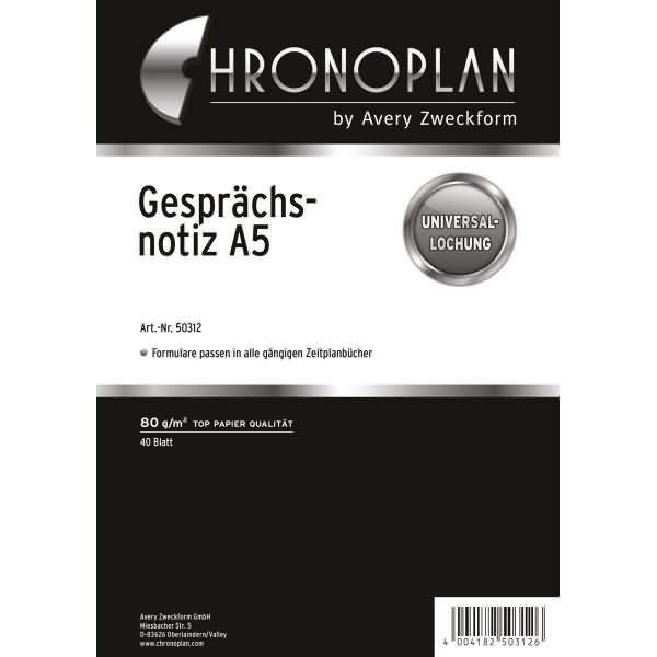 Produktbild Chronoplan Gesprächsnotiz (A5, Deutsch)