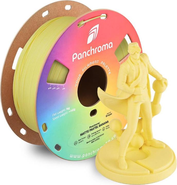 Actual product image Polymaker Panchroma™ PLA Matte Pastel (PLA, 1.75 mm, 1000 g, Yellow)