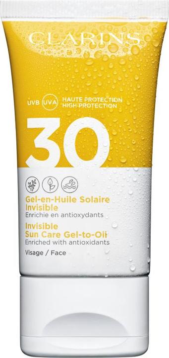 Immagine prodotto Clarins Sole - Gel-en-Huile Solaire Invisible Visage SPF30 (Crema solare viso, SPF 30, 50 ml, 72 g)