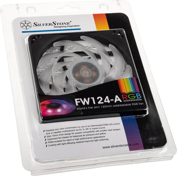 Actual product image Silverstone SST-FW124-ARGB FW Series PWM (120 mm, 1 x)