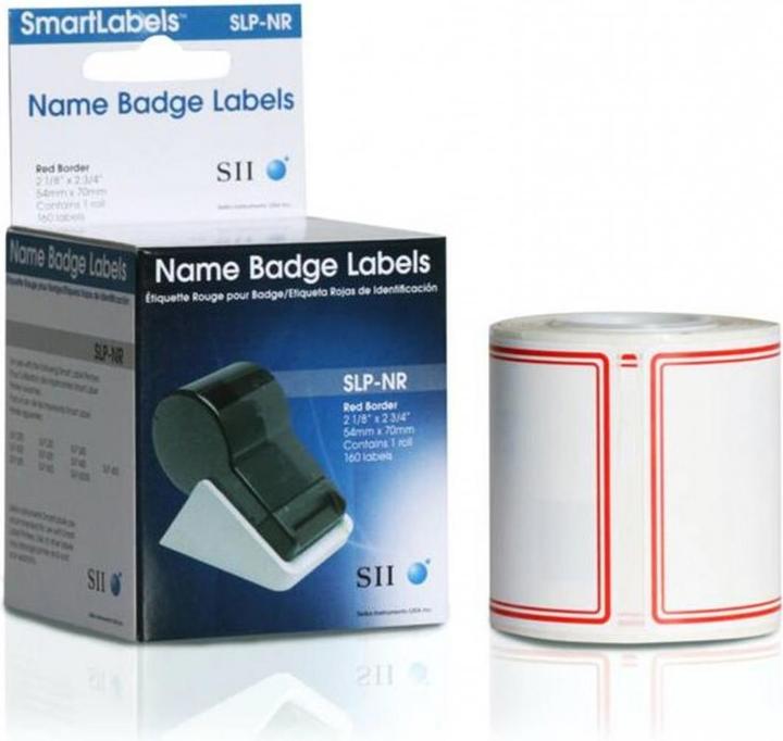 Actual product image Seiko SLP-NR name tags, 1 roll of 160 labels each (7 cm)