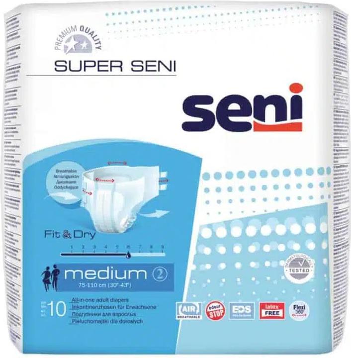 Actual product image Seni Windelhosen M atmungsaktiv Hüftumfang 75-110cm 6 Tropfen (30 x, M)