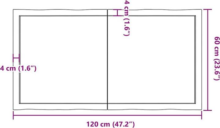 Actual product image VidaXL Nili (120 x 60 x 6 cm)