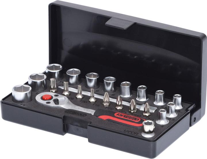 Produktbild KS Tools 1/4" Steckschlüssel-Satz (13 mm, 8 mm, 10  mm, 4 mm, 11 mm, 7 mm, 12 mm, 6 mm, 9 mm, 5 mm)