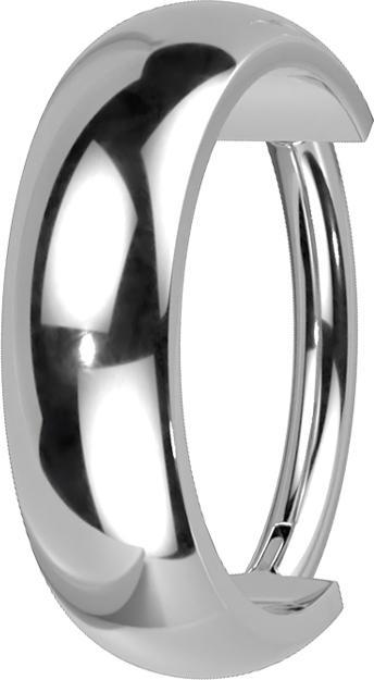 Produktbild Star Piercing Micro Segmentring klappbar silber breit abgerundet (ohne Messing, Titan G23)