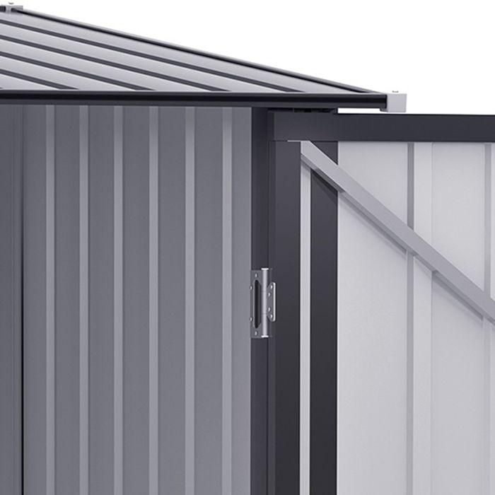 Actual product image Swisshandel24 Garden shed 1x1 m metal garden shed Garden shed 0.92 m² galvanised steel dark grey