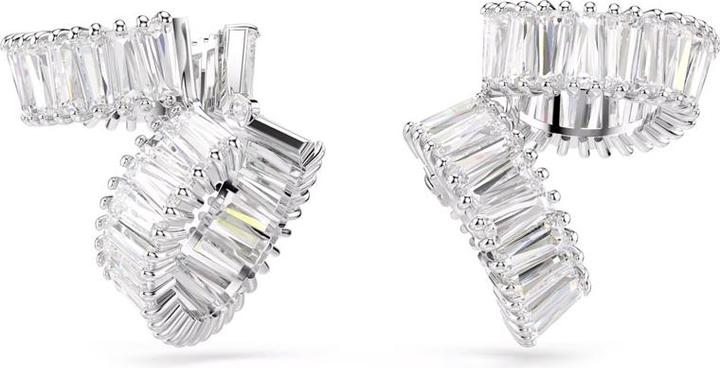 Swarovski x Ariana Grande Ohrspangen Baguette Schliff Weiss Rhodiniert (Swarovski Metall)