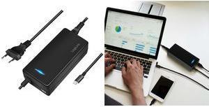 Produktbild LogiLink USB-C-Tischladeadapter für 2 Geräte, 1x USB-C PD & USB-A, 112 W (112 W)