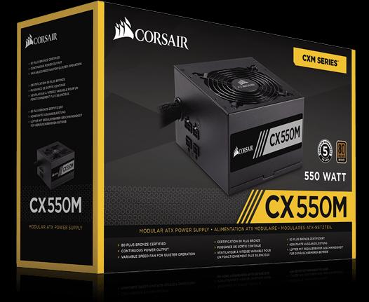 Actual product image Corsair Cx550m (550 W)