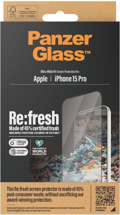 Produktbild PanzerGlass Re:fresh (1 Stück, Apple iPhone 15 Pro)