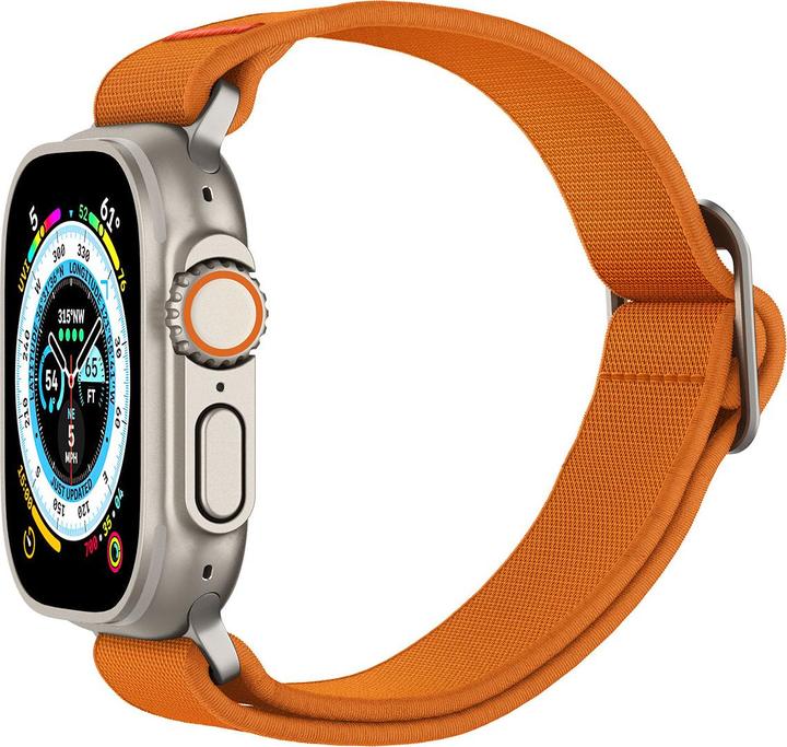 Actual product image Spigen Fit Lite Band for Apple Watch Series 42, 44, 45, 49 mm - orange (42 mm, 44 mm, 45 mm, 49 mm, Nylon, Fabric, Stainless steel)