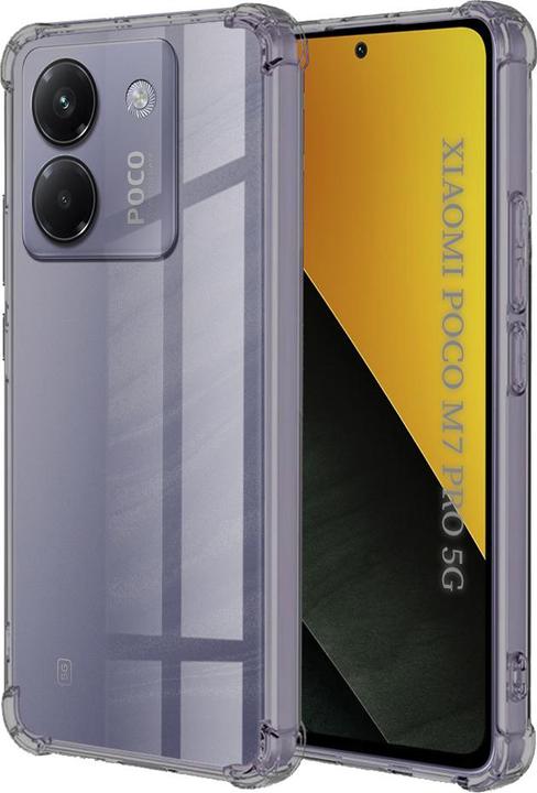 Immagine prodotto Techsuit - Shockproof Clear Silicone - Xiaomi Poco M7 Pro 5G - Smoke Black (Oppo Reno 7 Pro 5G)