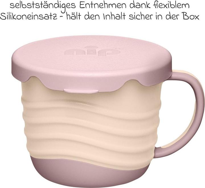 Actual product image NIP Nahrungsbehälter & Portionierer Snackbox / Kindertasse 2in1 eat green -