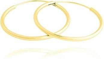 JVD Ageless Gold Plated Hoop Earrings SVLE0208XD5GO - Diameter: 5 cm