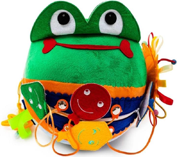 Produktbild Activity Board Sensorisches Busy Bord, Baby Activity Würfel, Busywürfel aus Filz - Froschball