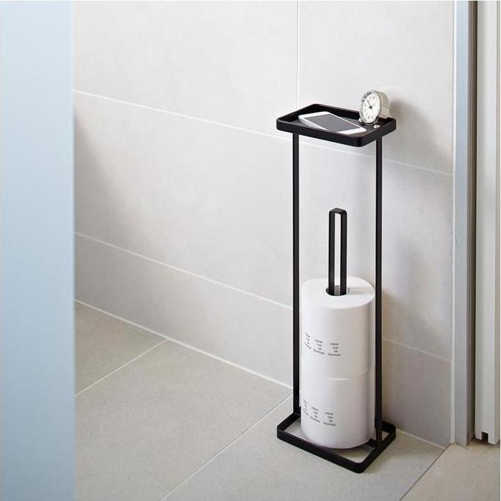 Actual product image Yamazaki Toilet roll holder with shelf TOWER