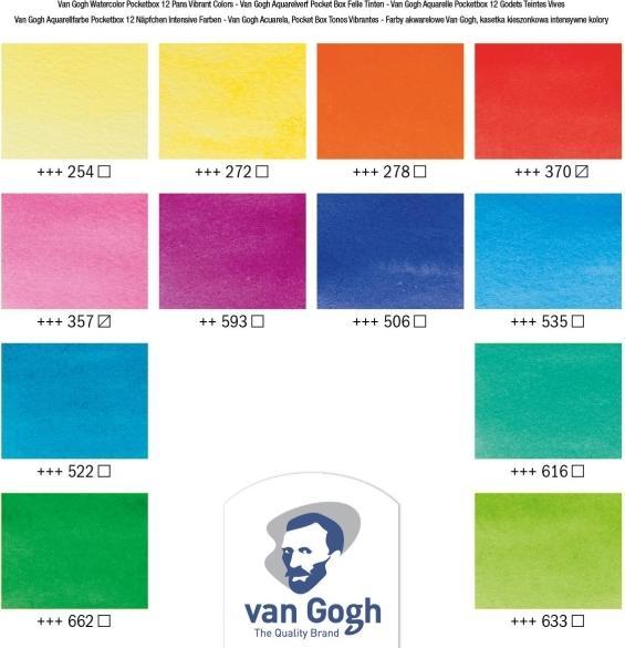 Immagine prodotto Van Gogh Acquerello Pocket Box Colori Vibranti (12 mezze conchiglie)