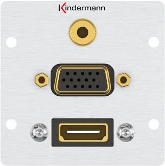 Produktbild 7444000586 HDMI + VGA + 3.5mm Aluminium Steckdose (HDMI Modulator)